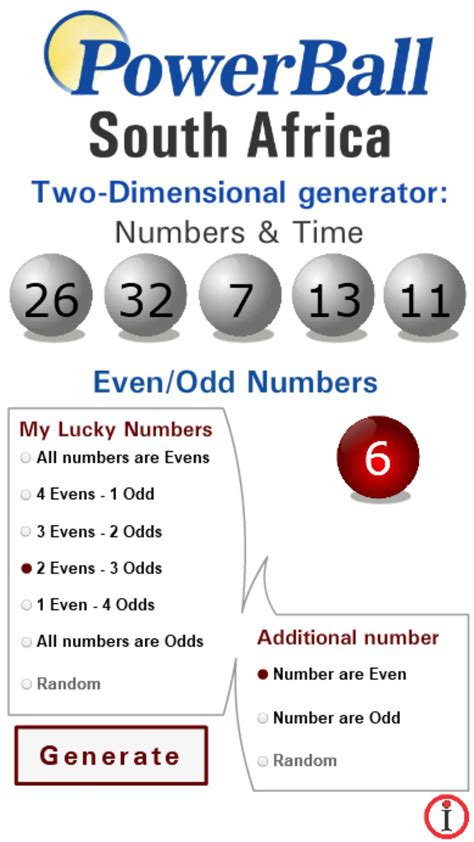 sa powerball lucky numbers for today